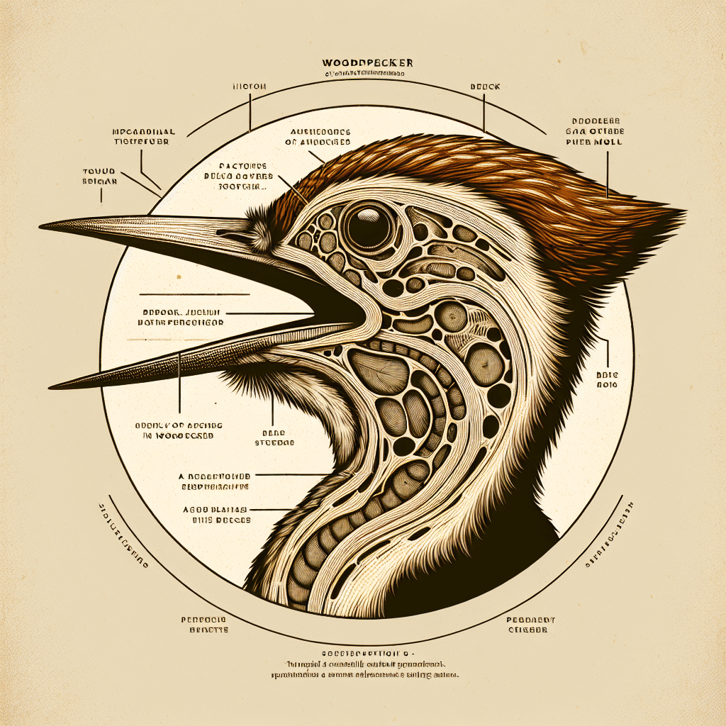 Why does a woodpecker's tongue wrap all the way around the back of its skull?