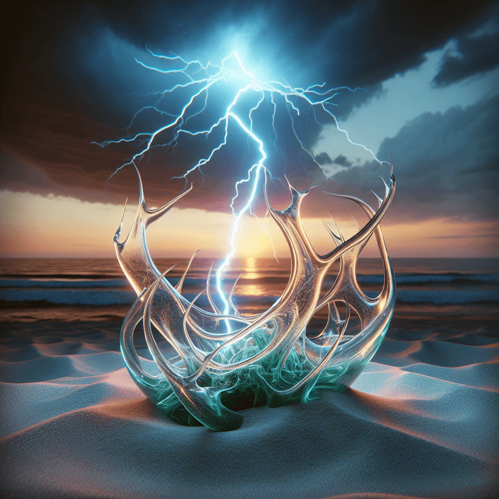 Why does lightning sometimes create bizarre glass sculptures inside sand?