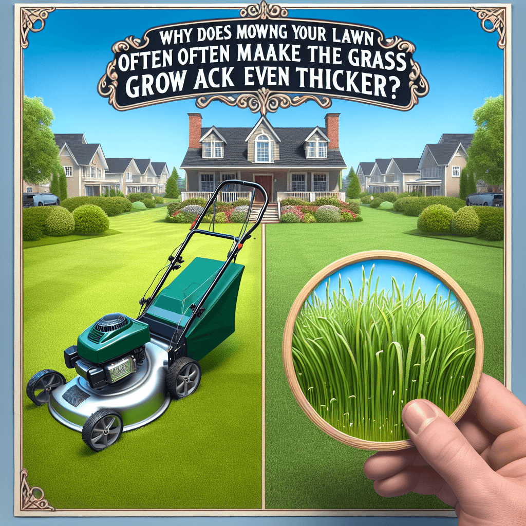 Why does mowing your lawn often make the grass grow back even thicker?