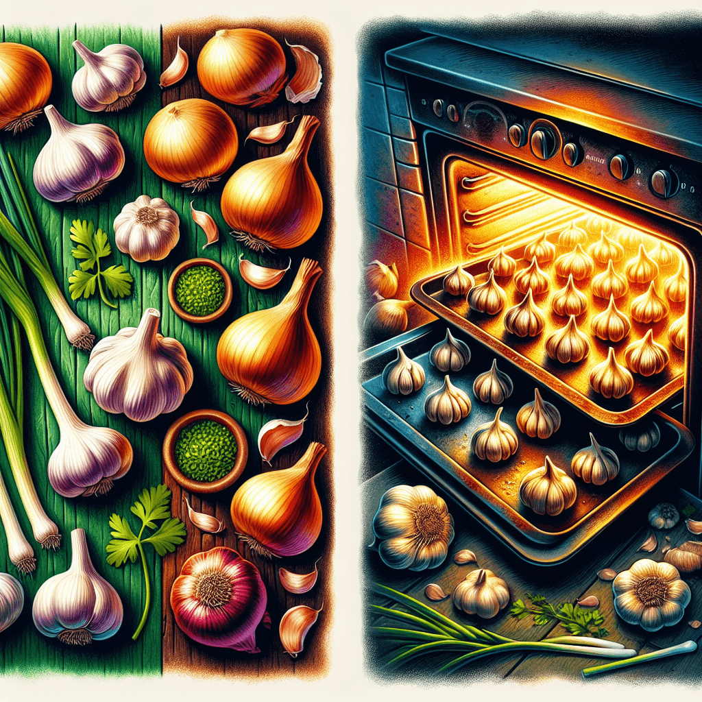 Why does roasting transform pungent garlic into something mild and sweet?