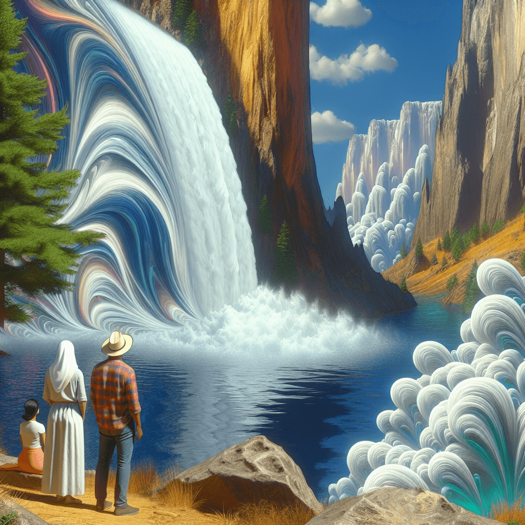 Why does staring at a waterfall make nearby rocks seem to float upwards?