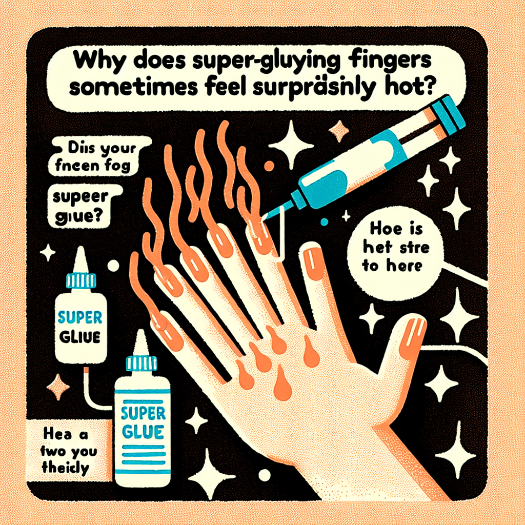 Why does super-gluing your fingers together sometimes feel surprisingly hot?