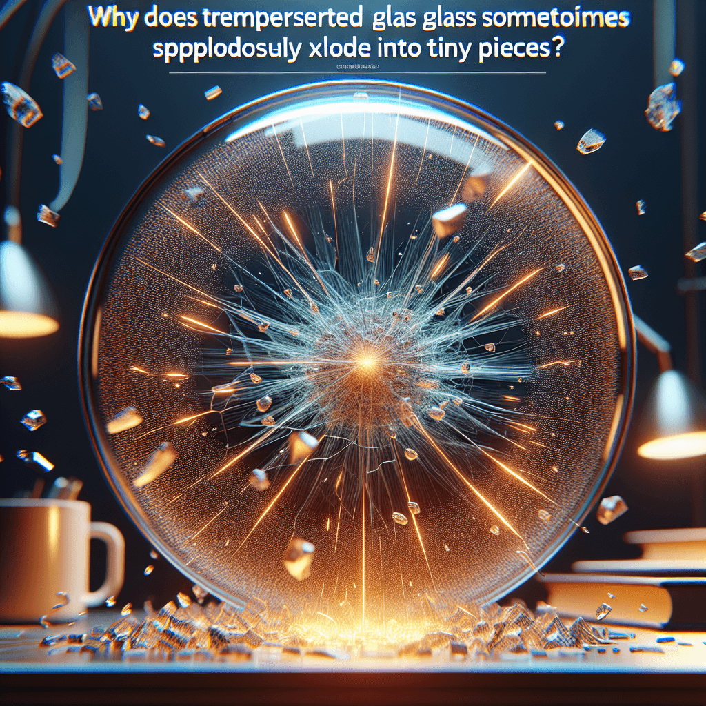 Why does tempered glass sometimes spontaneously explode into tiny pieces?