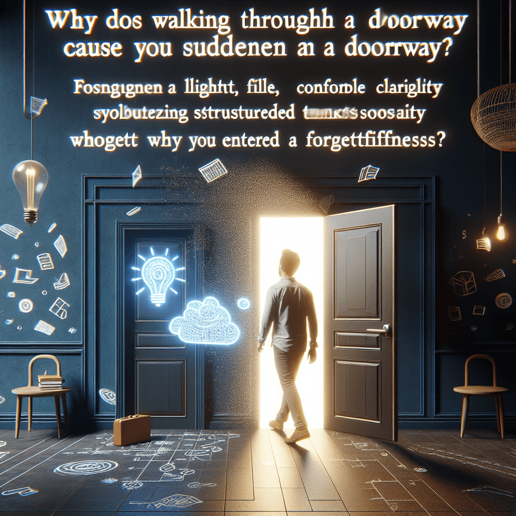 Why does walking through a doorway cause you to suddenly forget why you entered a room?