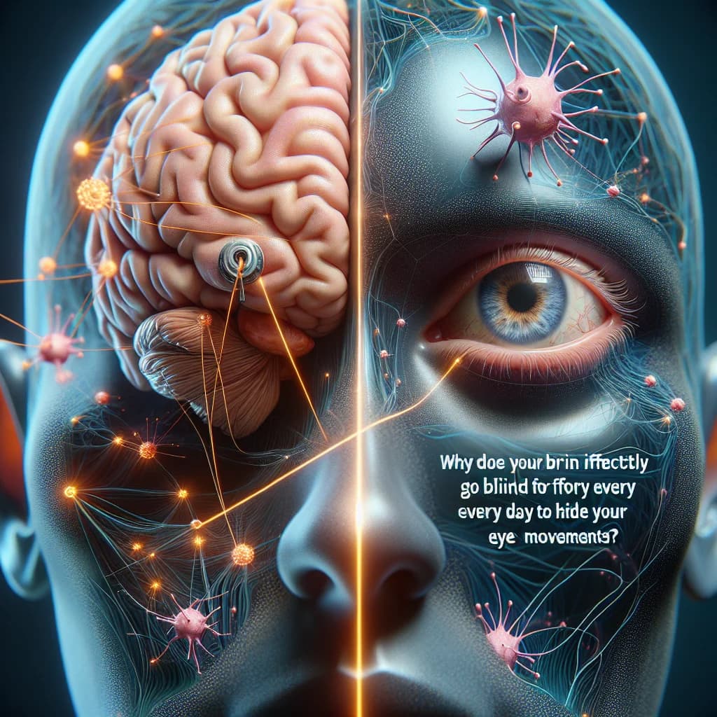 Why does your brain effectively go blind for forty minutes every day to hide your own eye movements?