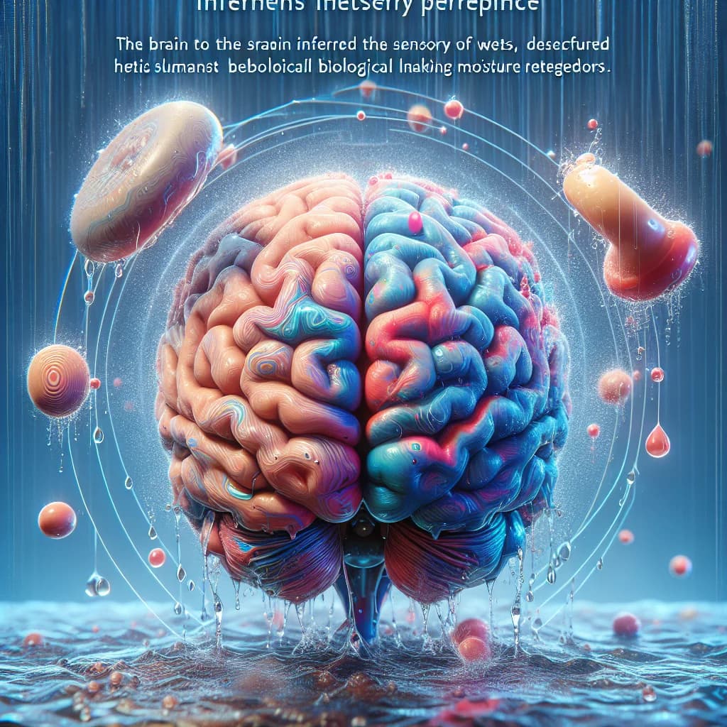 Why does your brain have to infer the sensation of wetness because humans lack any biological moisture receptors?