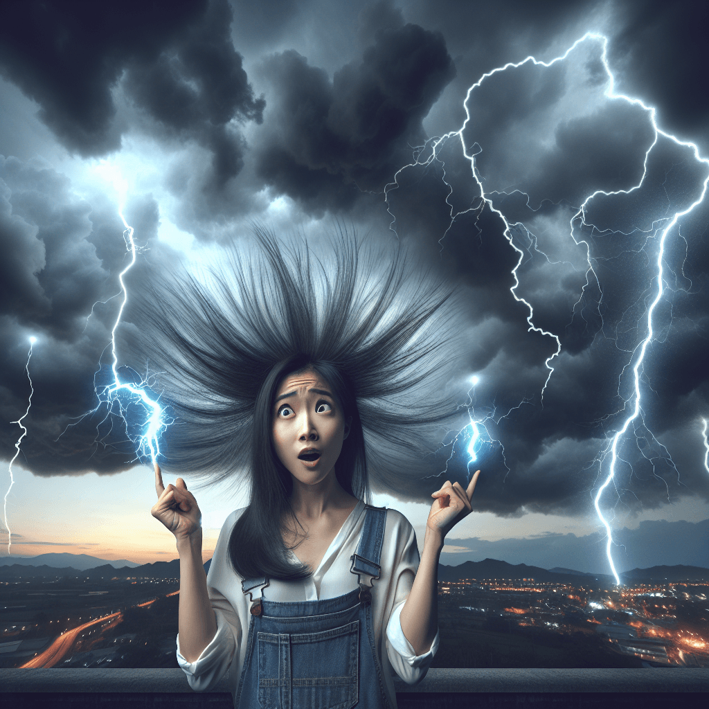 Why does your hair sometimes stand on end right before a lightning strike?