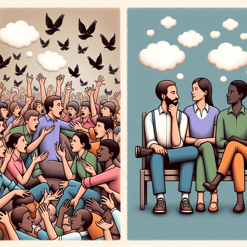 Why is a large crowd often less helpful than a single person?