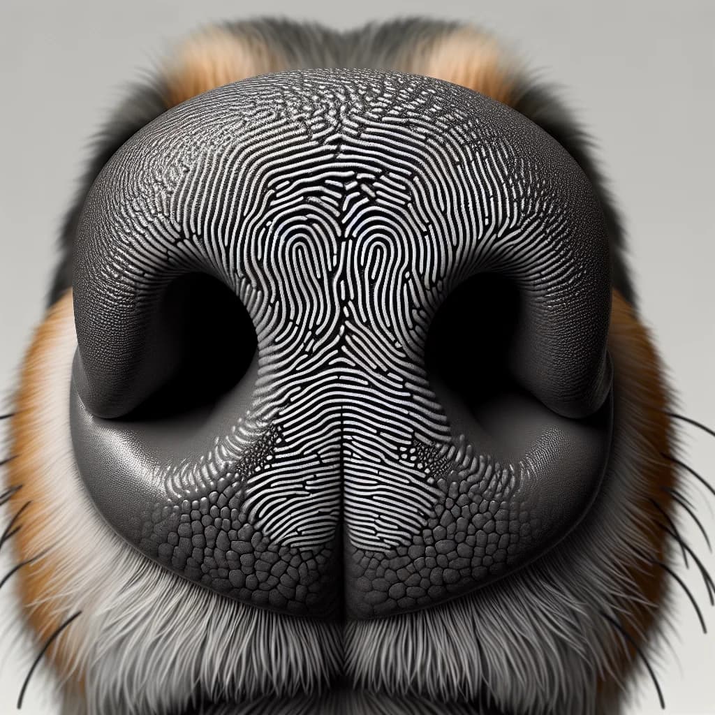 Why is a pet dog’s nose pattern so unique that it can be used for official identification?