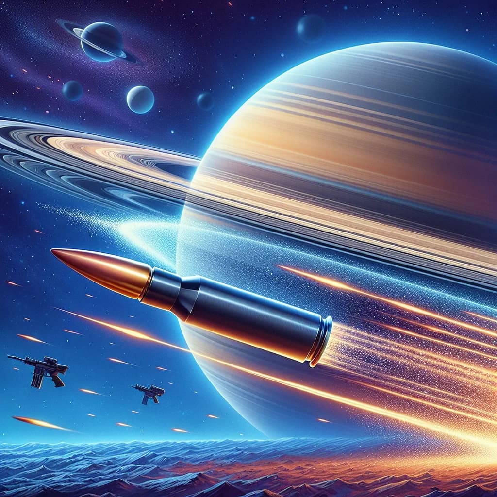 Why is a Saturnian ring particle traveling twenty times faster than a rifle bullet?