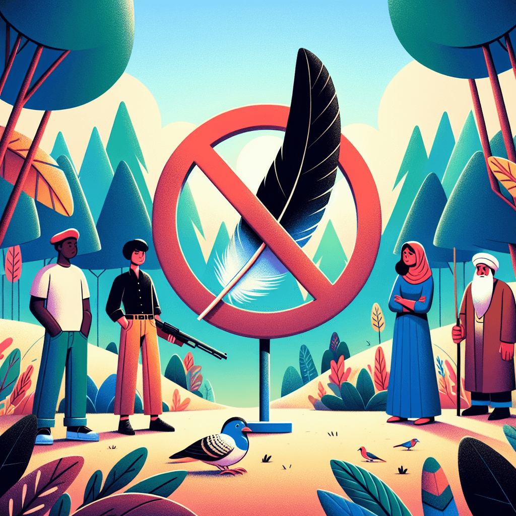 Why is it often illegal to pick up a bird feather?