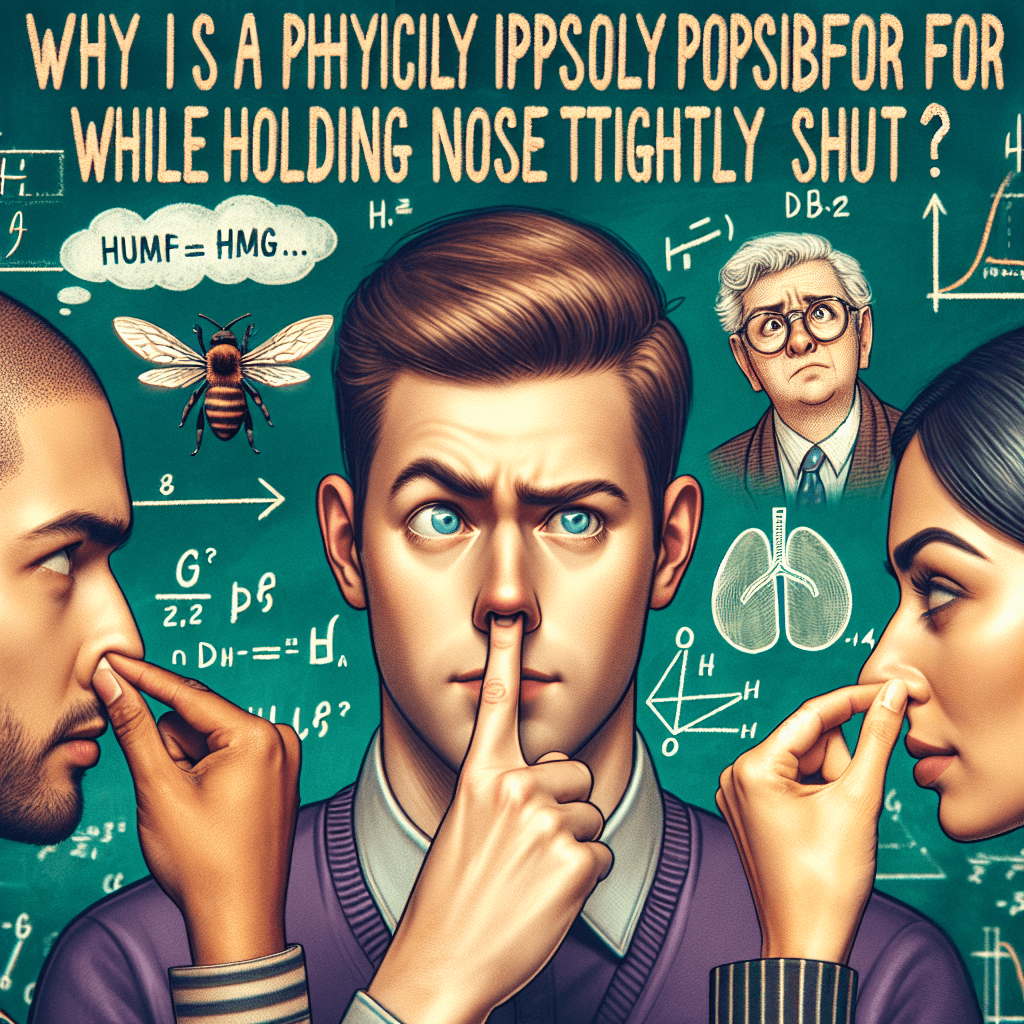Why is it physically impossible for a person to hum while holding their nose tightly shut?