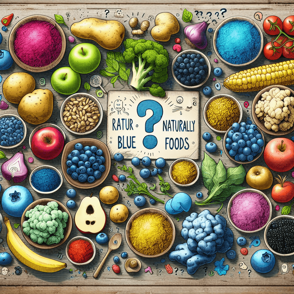 Why is it so difficult to find truly blue-colored food in nature?