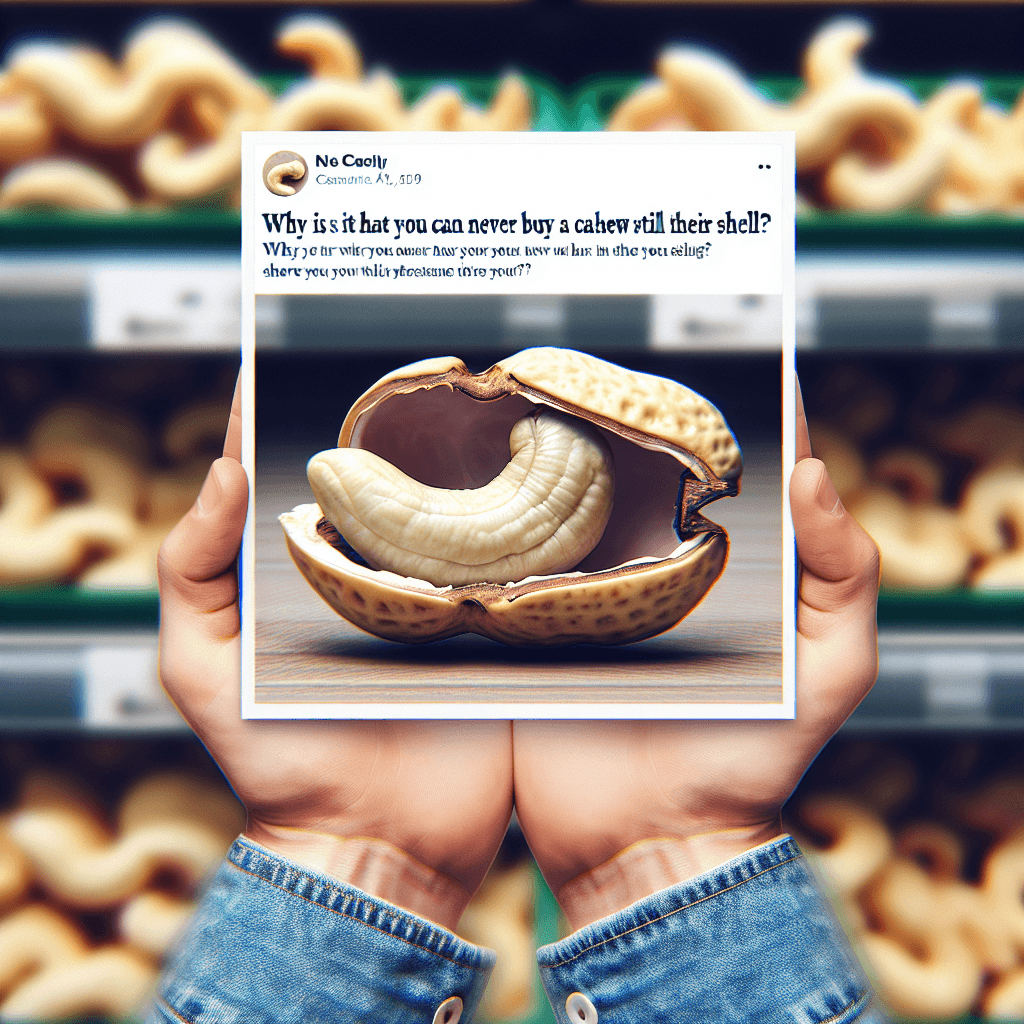 Why is it that you can never buy a cashew still inside its shell?