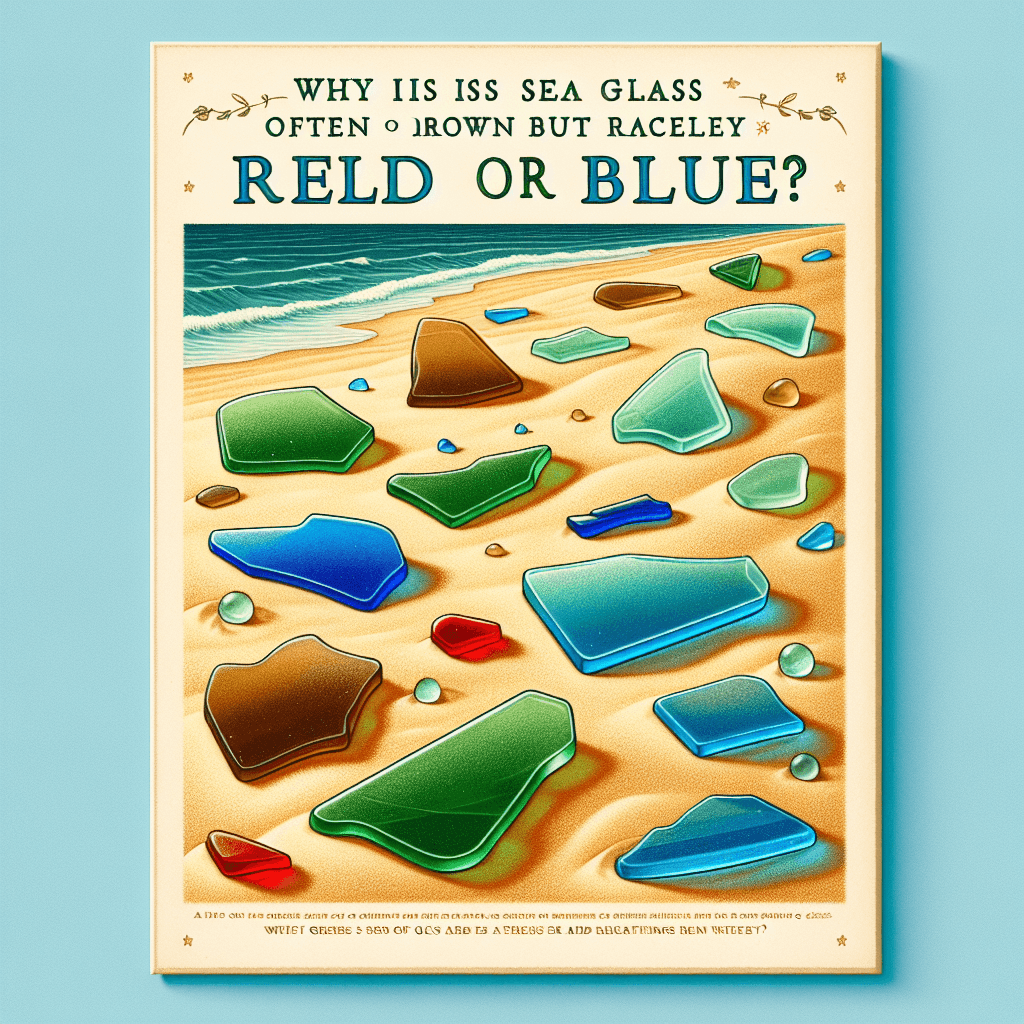 Why is sea glass often green or brown but rarely red or blue?
