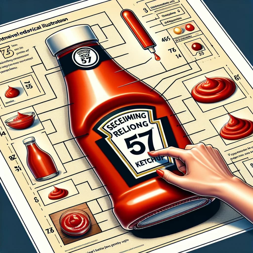 Why is the 57 on a Heinz bottle strategically placed where you should tap to make ketchup flow?