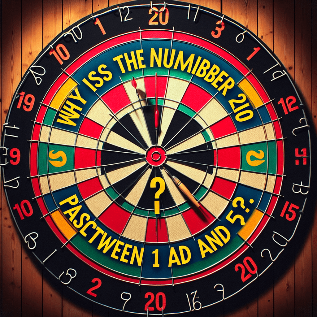 Why is the number 20 on a dartboard placed between 1 and 5?
