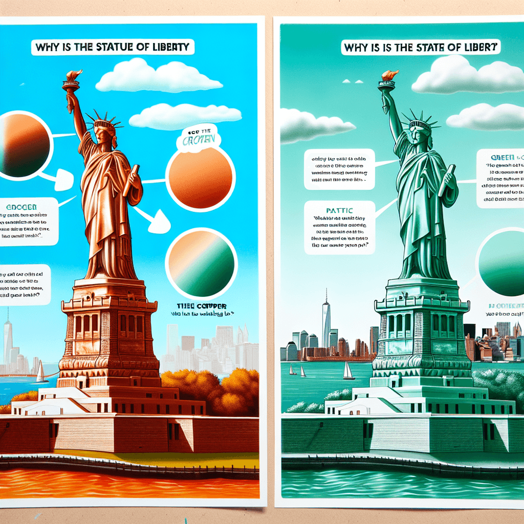 Why is the Statue of Liberty green instead of copper-colored?