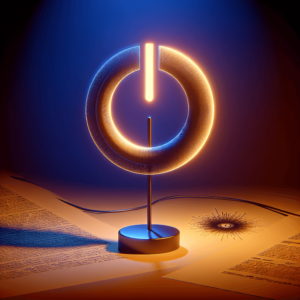 Why is the universal power symbol a line partially inside a circle?