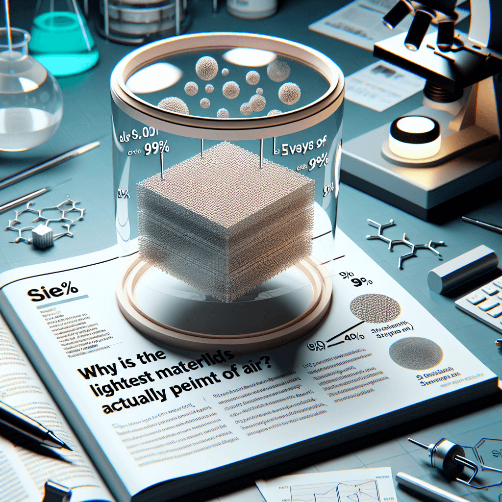 Why is the world's lightest solid material actually made of ninety-nine percent air?