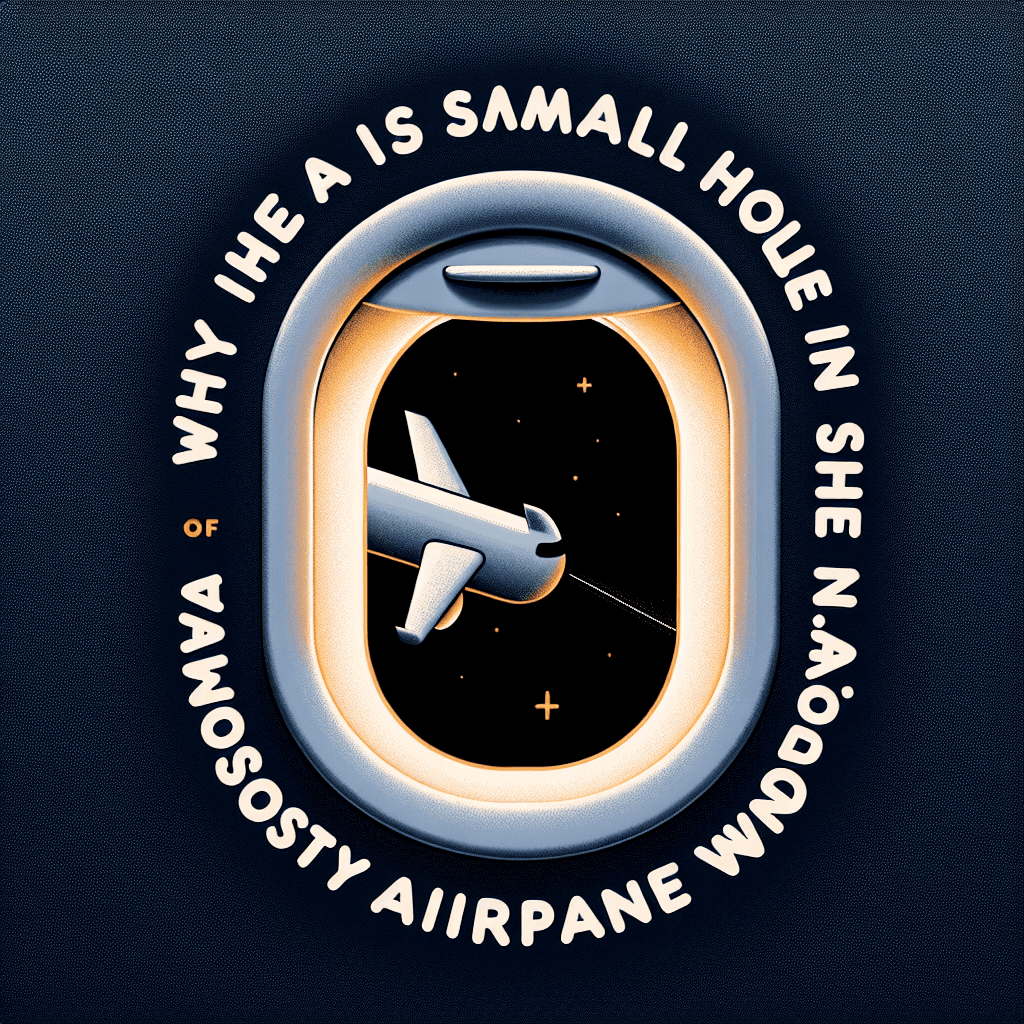 Why is there a small hole in the side of almost every airplane window?