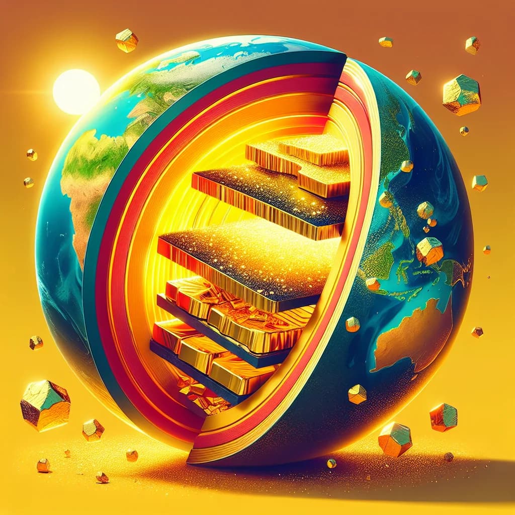 Why is there enough gold in Earth's core to cover the entire planet in a knee-deep layer?