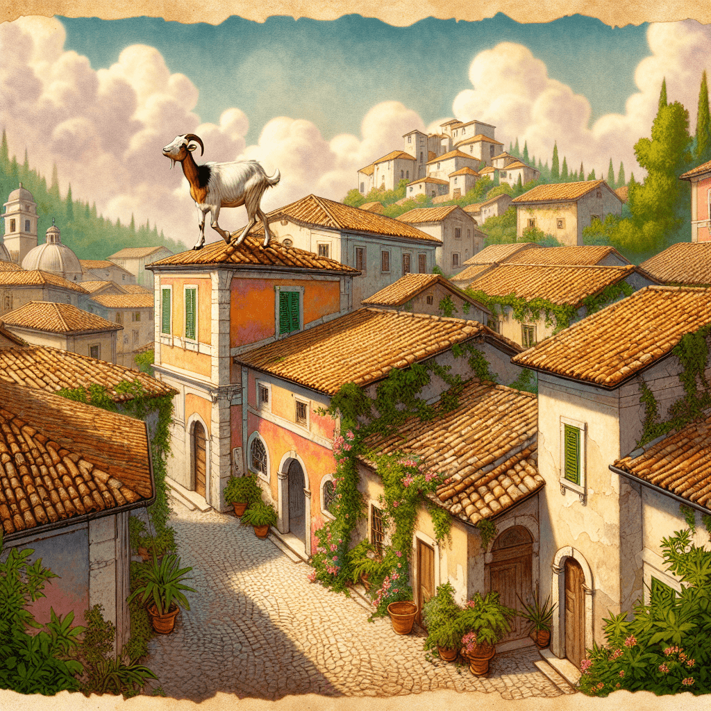 Why must a goat legally walk on the roof of some Italian buildings?