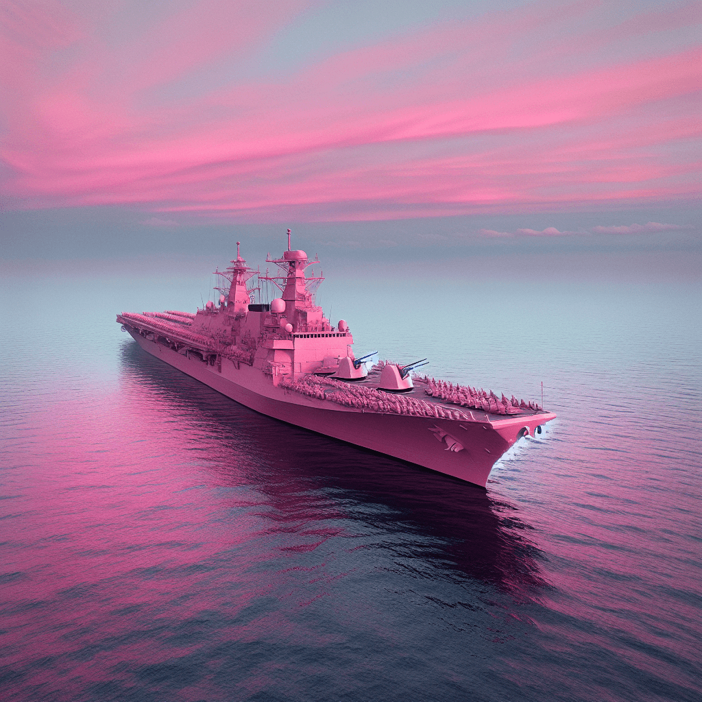 Why was a shocking shade of pink once considered the perfect camouflage for warships?