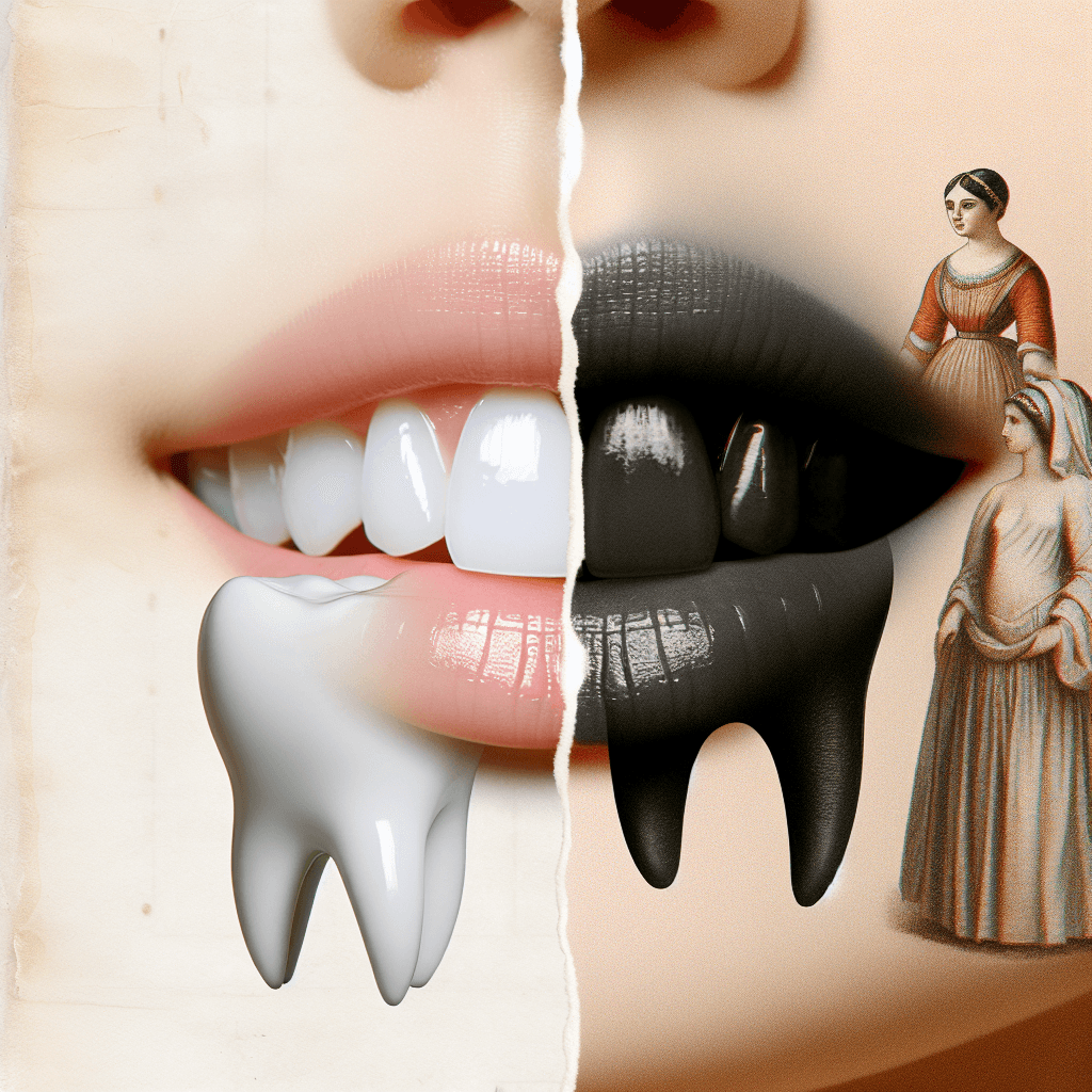 Why was having black teeth once considered a sign of beauty and wealth?