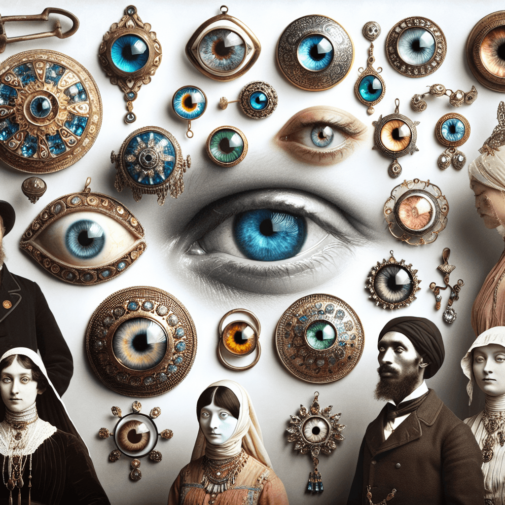 Why was it once a popular fashion trend to wear a miniature portrait of a single eye as jewelry?