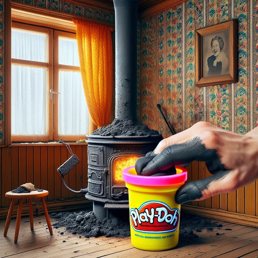 Why was Play-Doh originally invented as a cleaning product to remove coal soot from wallpaper?