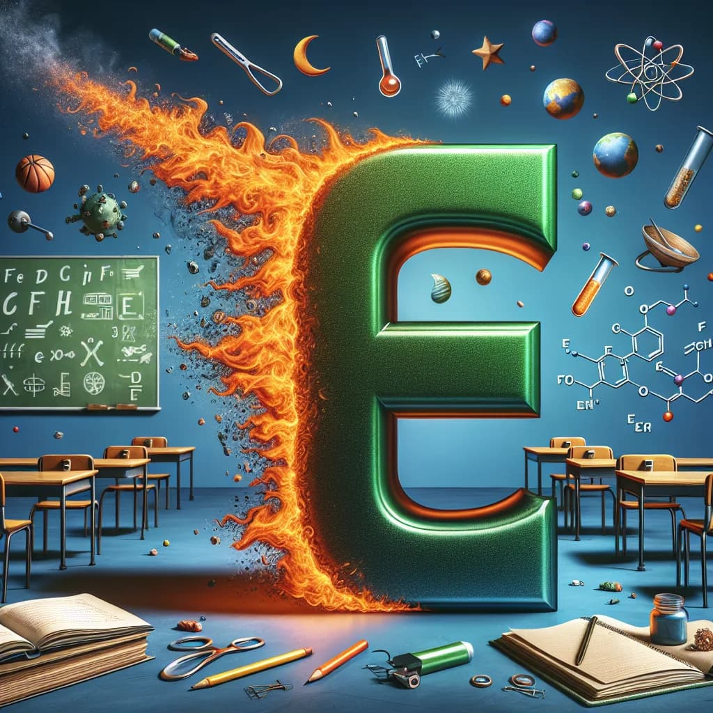 Why was the letter E replaced by F in the American grading system to prevent confusion with Excellent?