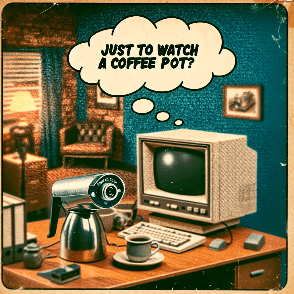 Why was the world's very first webcam created just to watch a coffee pot?