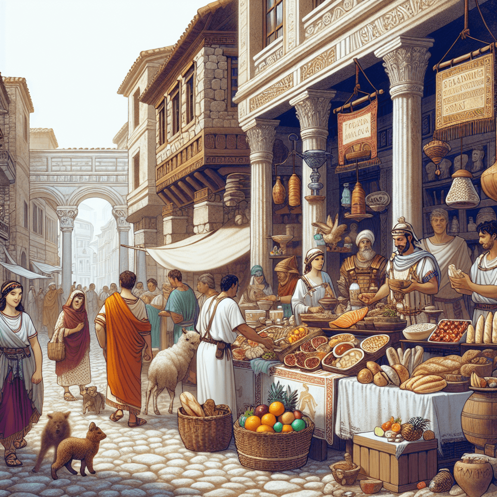 Why were ancient Roman cities filled with fast-food takeout counters?