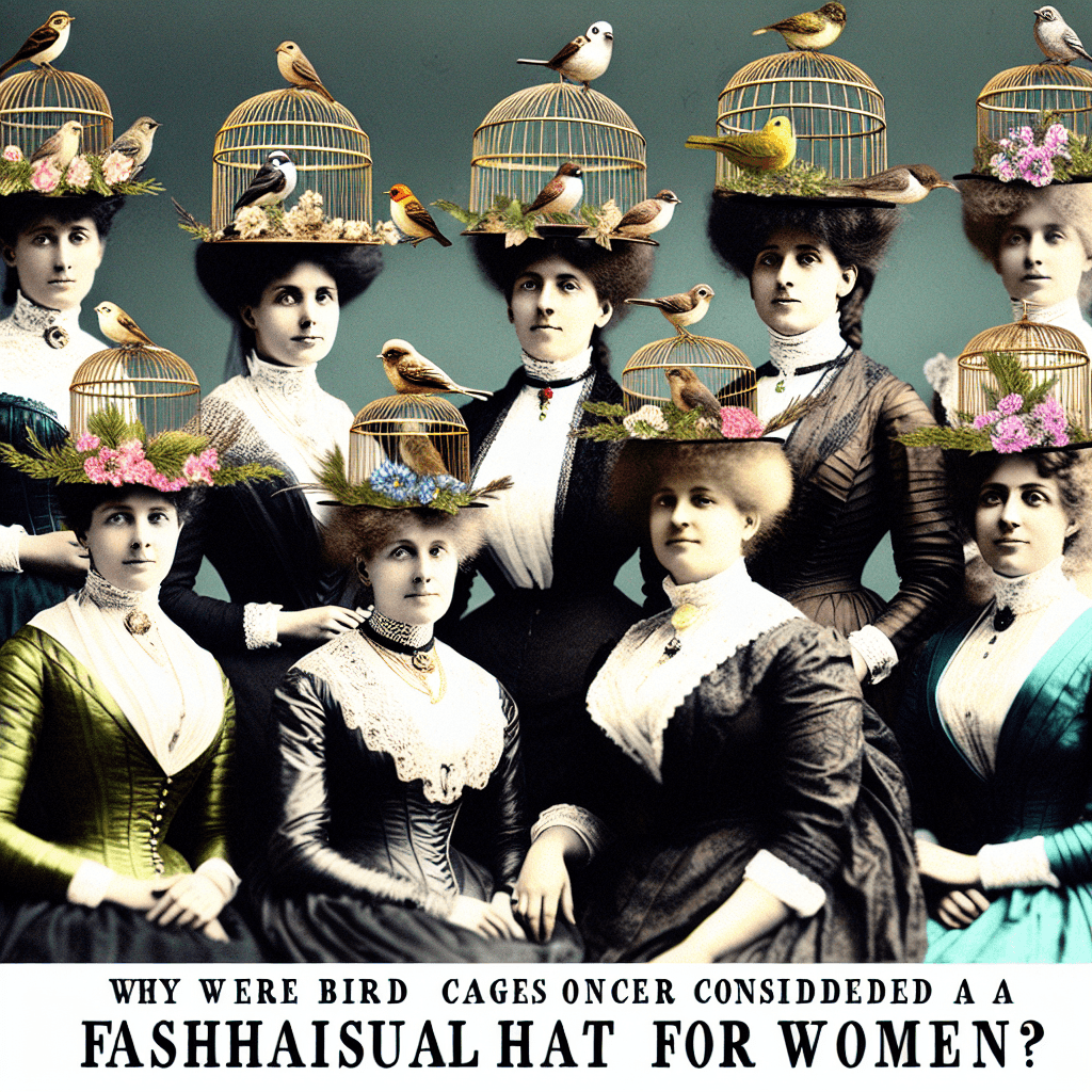 Why were bird cages once considered a fashionable hat for women?