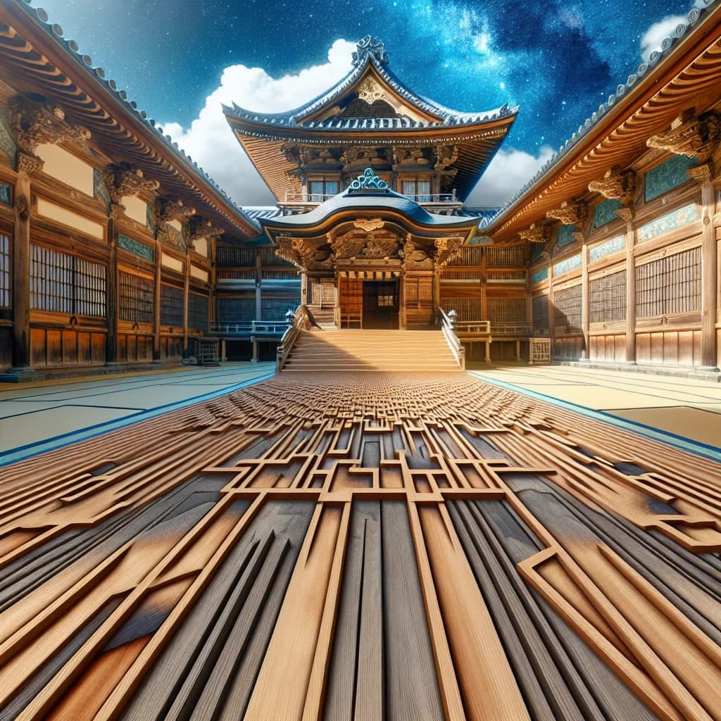 Why were certain historical Japanese palace floors designed to chirp like birds when walked upon?