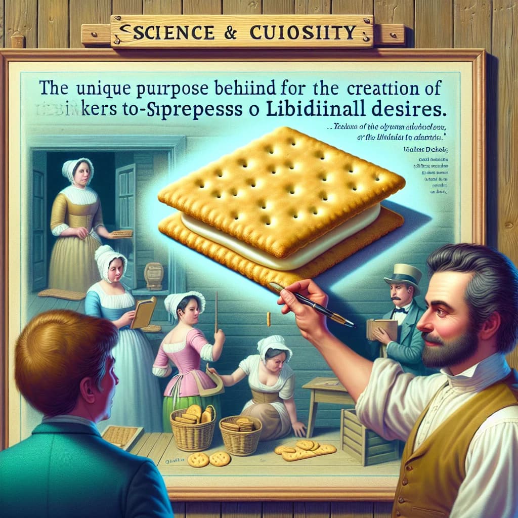 Why were Graham crackers originally invented in the 1830s to help suppress sexual desire?
