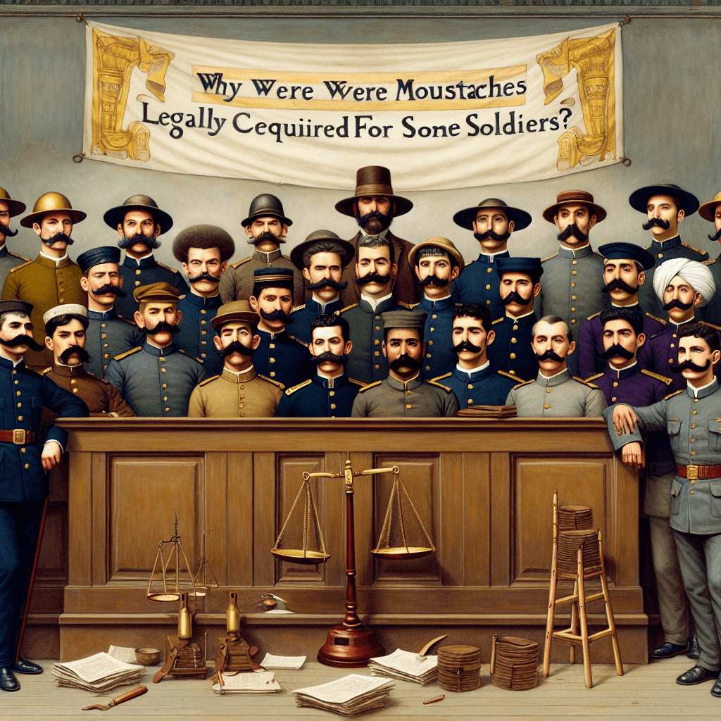 Why were moustaches legally required for some soldiers?