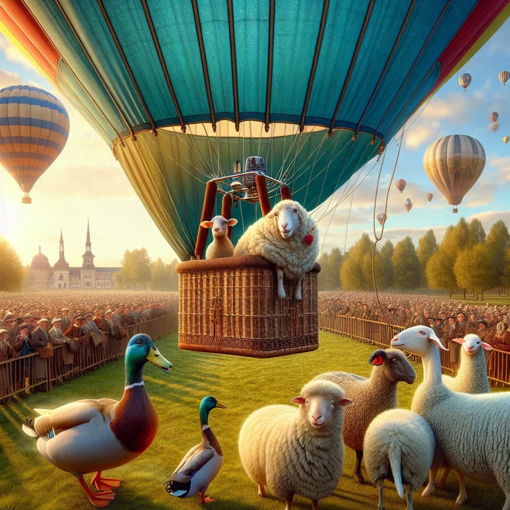 Why were the first living passengers in a hot air balloon a sheep, a duck, and a rooster?