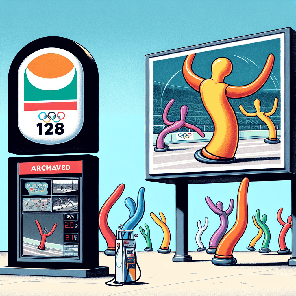 Why were the giant inflatable tube men found at gas stations originally invented for the Olympic Games?