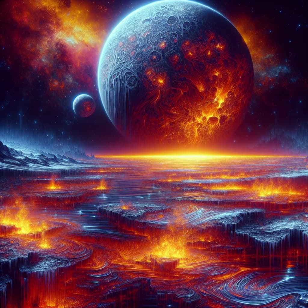 Why would a planet be covered in burning ice that remains solid at five hundred degrees