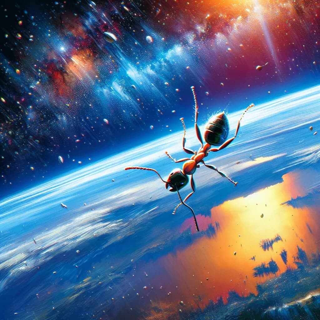 Why would an ant survive a fall from the edge of space without a parachute?