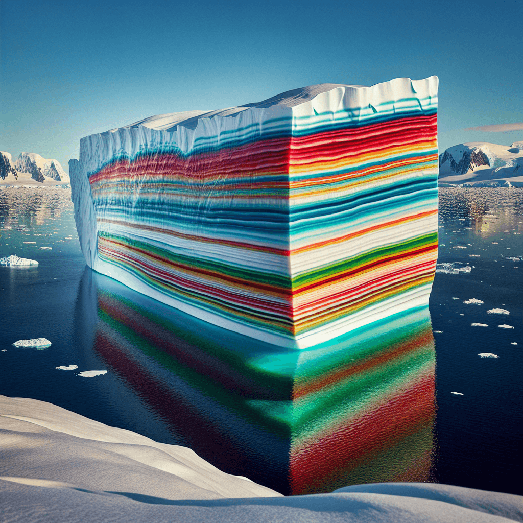 Nature's Palette: The Science Behind Antarctica's Colorful Striped Icebergs