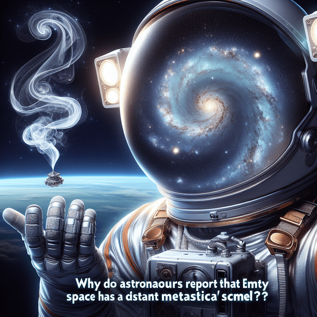 Why do astronauts report that empty space has a distinct metallic smell?