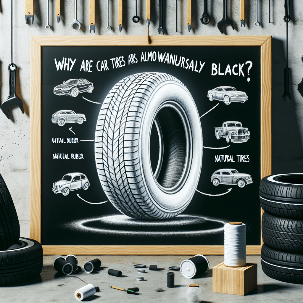 Why are car tires almost universally black when natural rubber is white?
