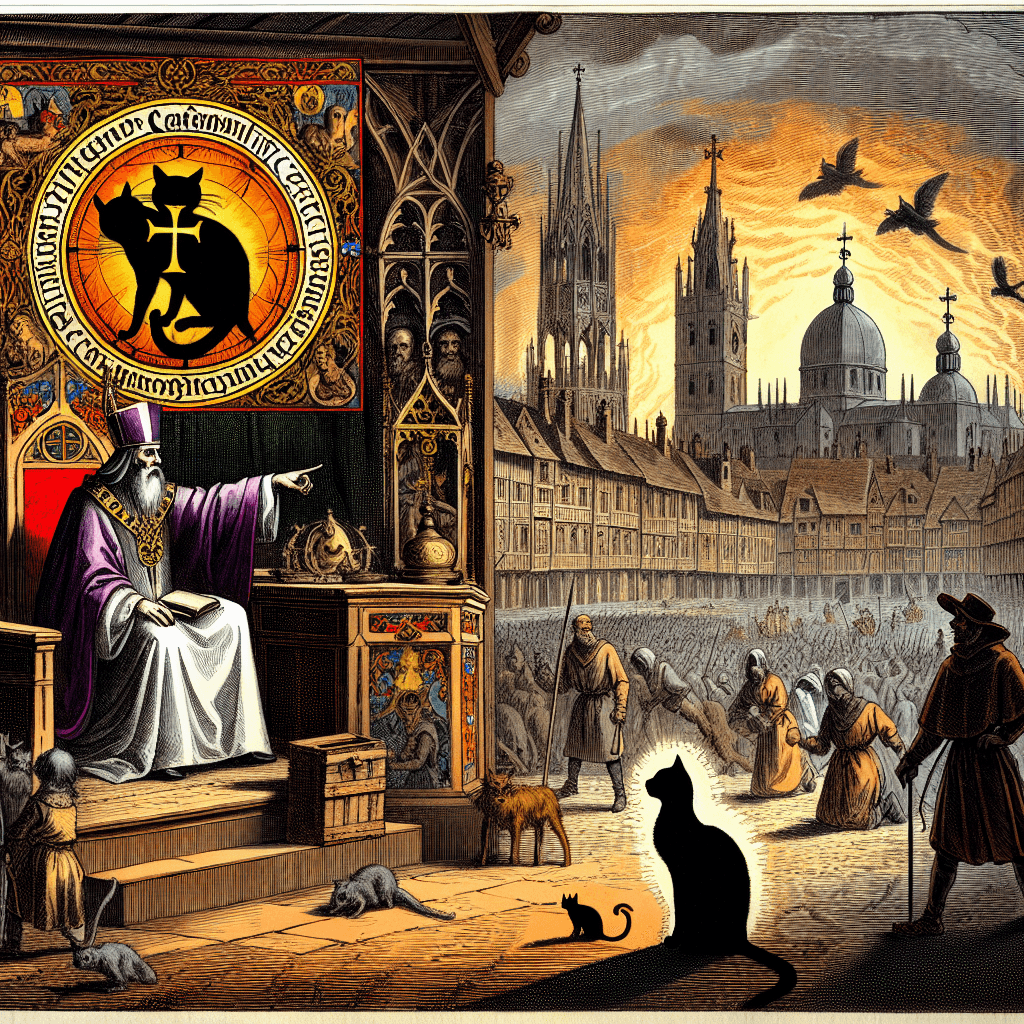 Why did a medieval pope's war on cats potentially make the Black Death much worse?