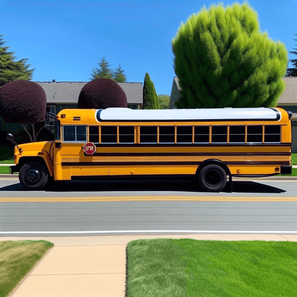Why do school buses have thick black stripes running along their sides?
