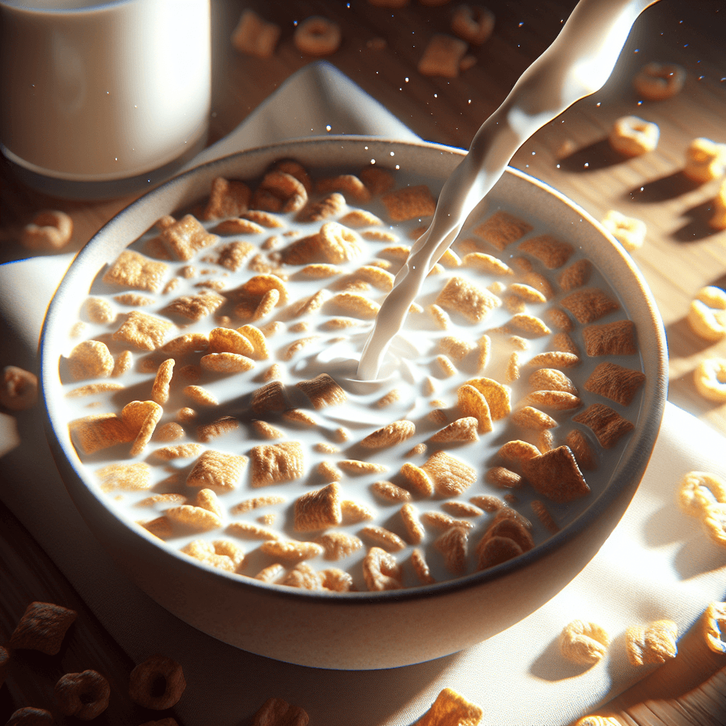 Why do small floating things like cereal pieces clump together in a bowl of milk?