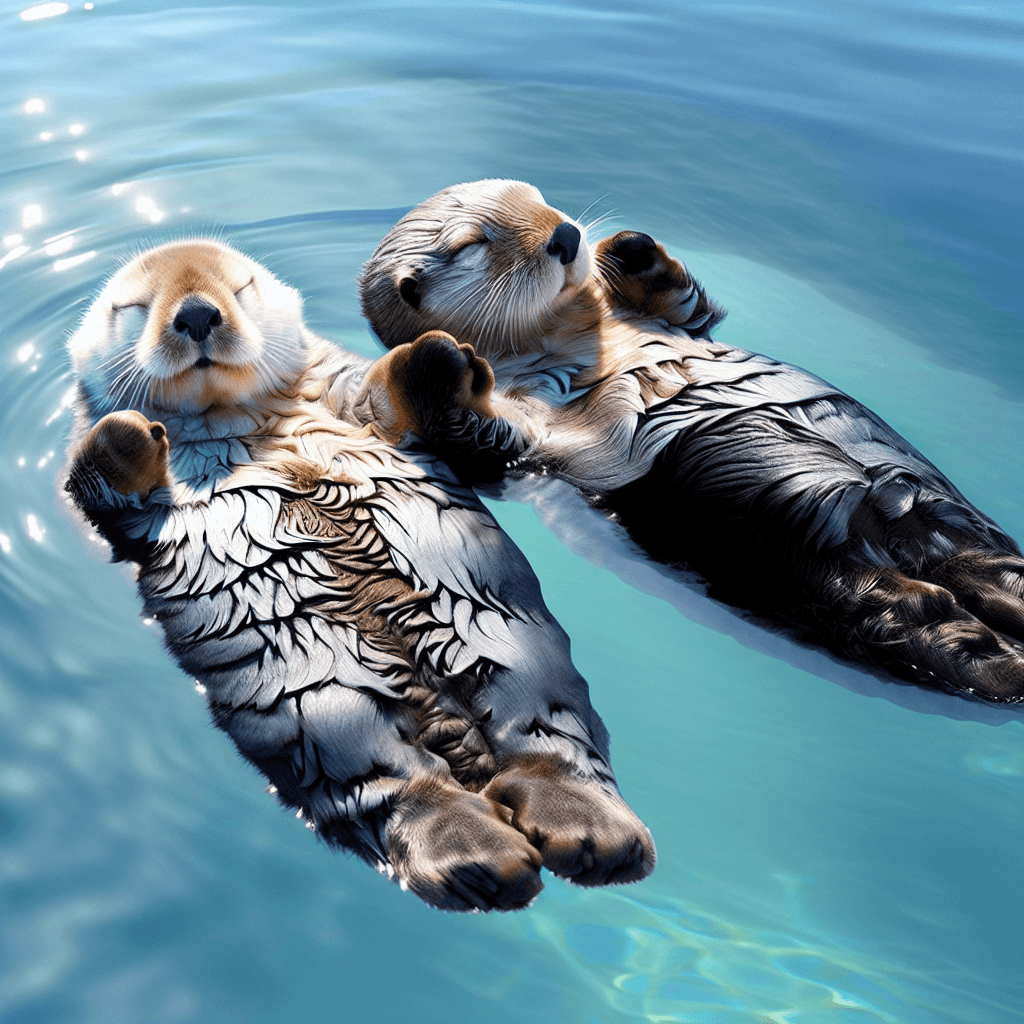 Why do sea otters hold hands while they are sleeping?