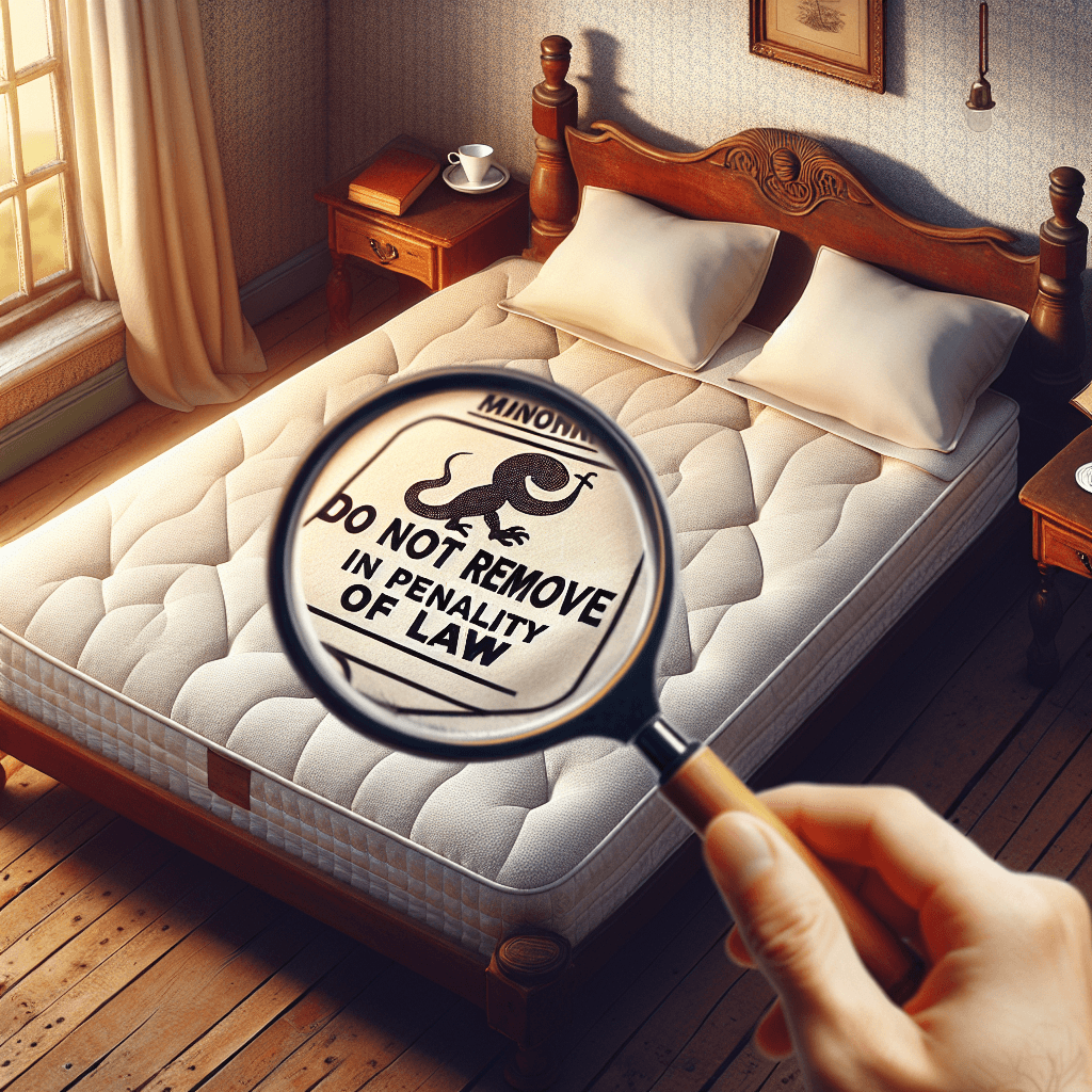 Why does the tag on a mattress say it is illegal to remove it?